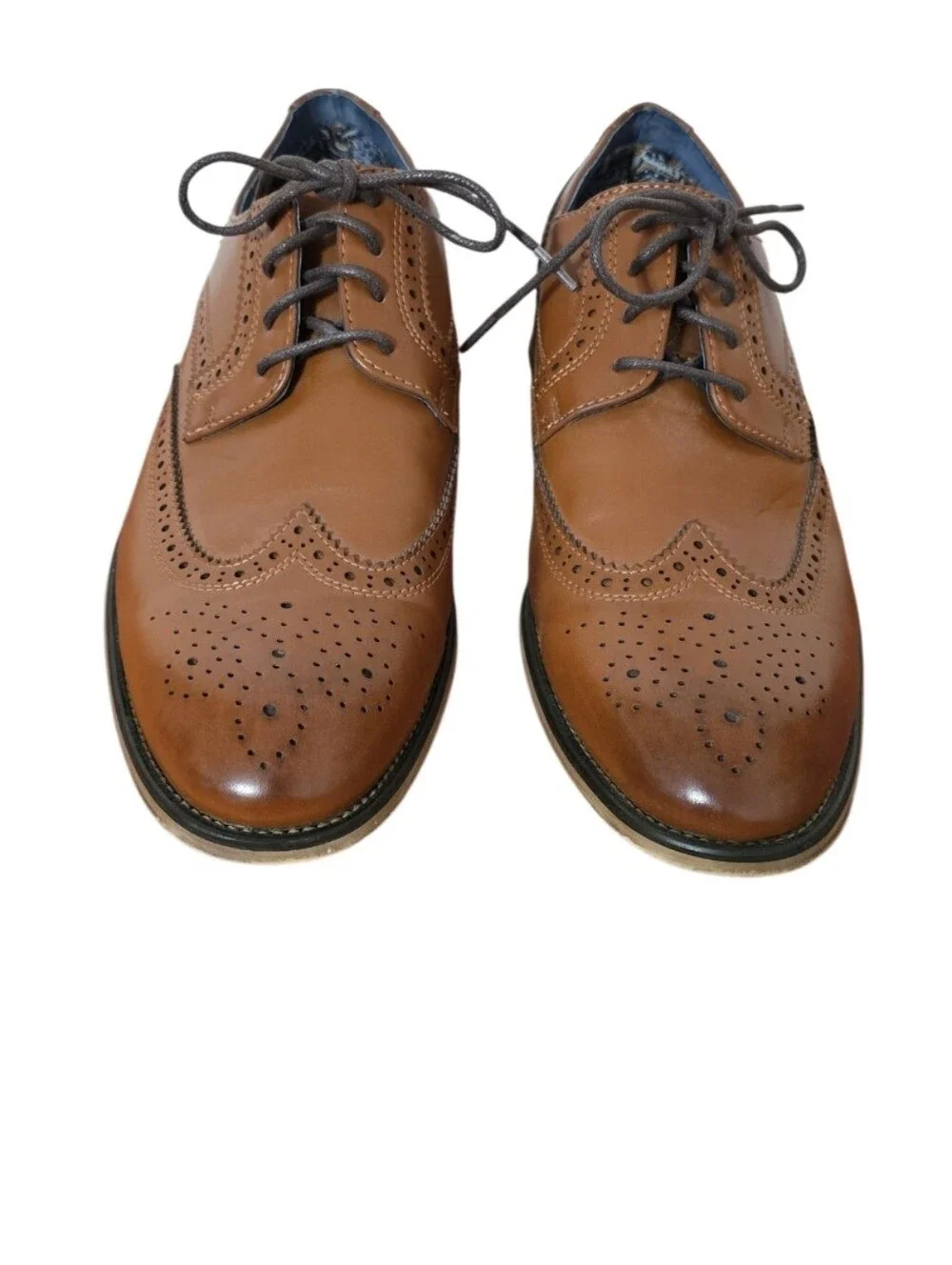 Bruno Marc Classic Men’s Brown Leather Wingtip Dress Shoes